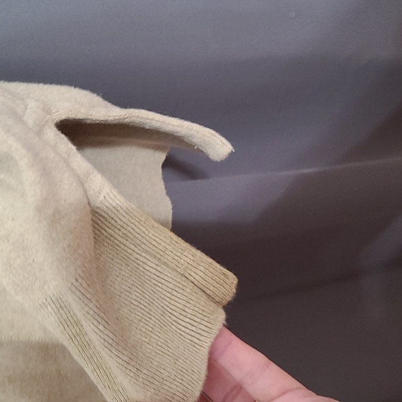 VTG? Joan Vass USA Women's Cardigan Sweater Tan Button Up Sz 1(Approx L)GUC READ - Picture 4 of 12